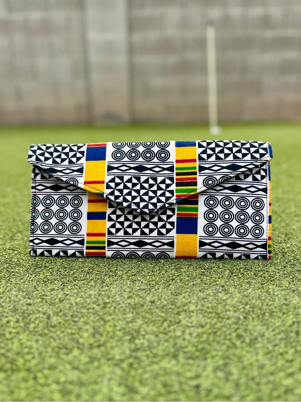 DAFFINA African Print Kente Envelope Clutch